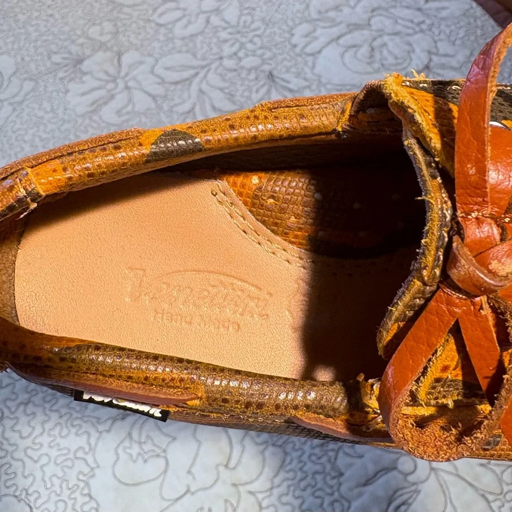 Venettini 55 Scott Boys Camo Leather Moccasin Loafers Euro 24- US 7.5/8 💛